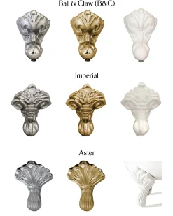 Badkar - Versailles vit gjutjärn med tassar, 154 cm
