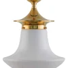 Badrumslampa - Dahlberg 100 mässing, klottrattskärm
