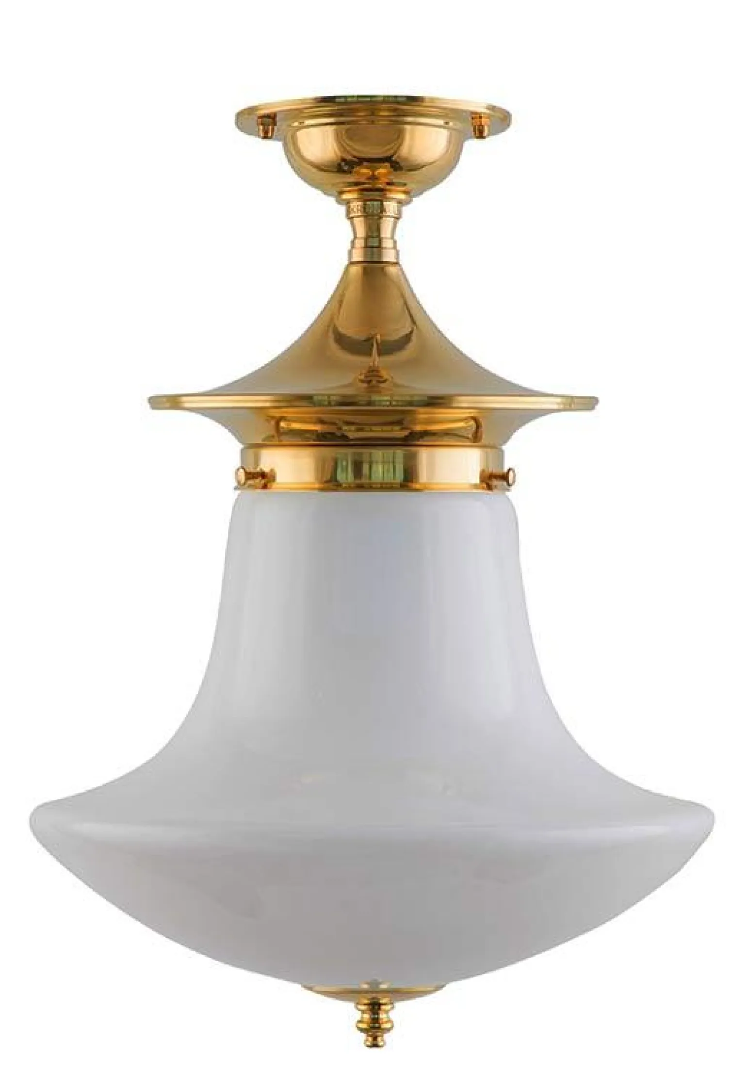 Badrumslampa - Dahlberg 100 mässing, klottrattskärm