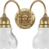 Badrumslampa - Stackelberg mässing, slipat mattglas