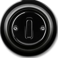 Dimmer - Tryckknapp svart porslin - ABB Decento