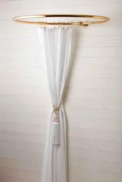 Duschdraperihållare - Rund 90 cm mässing