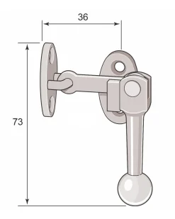Fönsterlås - Næsman N:o 799 nickel