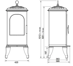 Gjutjärnskamin - Kamin Westbo Victoria 100 EL