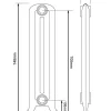 Gjutjärnsradiator Cambridge höjd 75 cm - Fotsektion