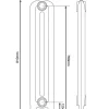 Gjutjärnsradiator Cambridge höjd 81 cm - Mittsektion