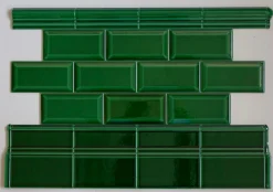 Kakel Victoria - Fasad kant 7,5 x 15 cm buteljgrön
