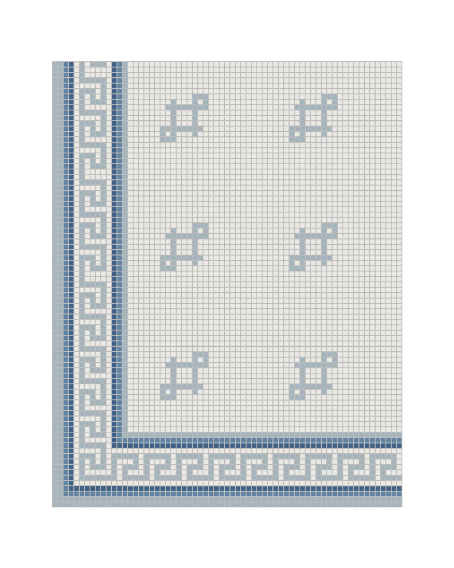 Klinkerfris - Mosaik Regent Blå