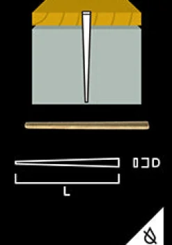 Listspik - Gunnebo 60 mm, 15 st vit