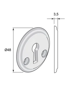 Nyckelskylt - Låsbolaget 7 mässing 48 mm