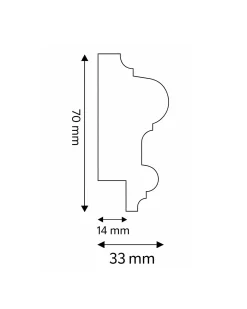 Provbit - Bröstlist - Mäster 70 mm