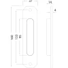 Skjutdörrshandtag - Linnéstaden nickel 160x37 mm