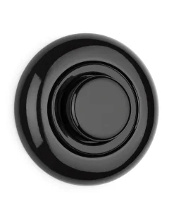 Strömbrytare rund svart porslin - Dimmer