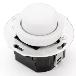 Strömbrytare rund vitt porslin - Dimmer