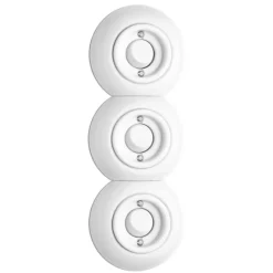 Strömbrytare rund vitt porslin - Tryckdimmer