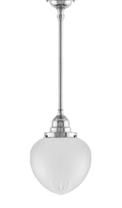 Taklampa - Byströmpendel 100 nickel, mattdroppe