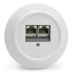 Täckkåpa - Rund duroplast för dimmer, TV/radio & datajack
