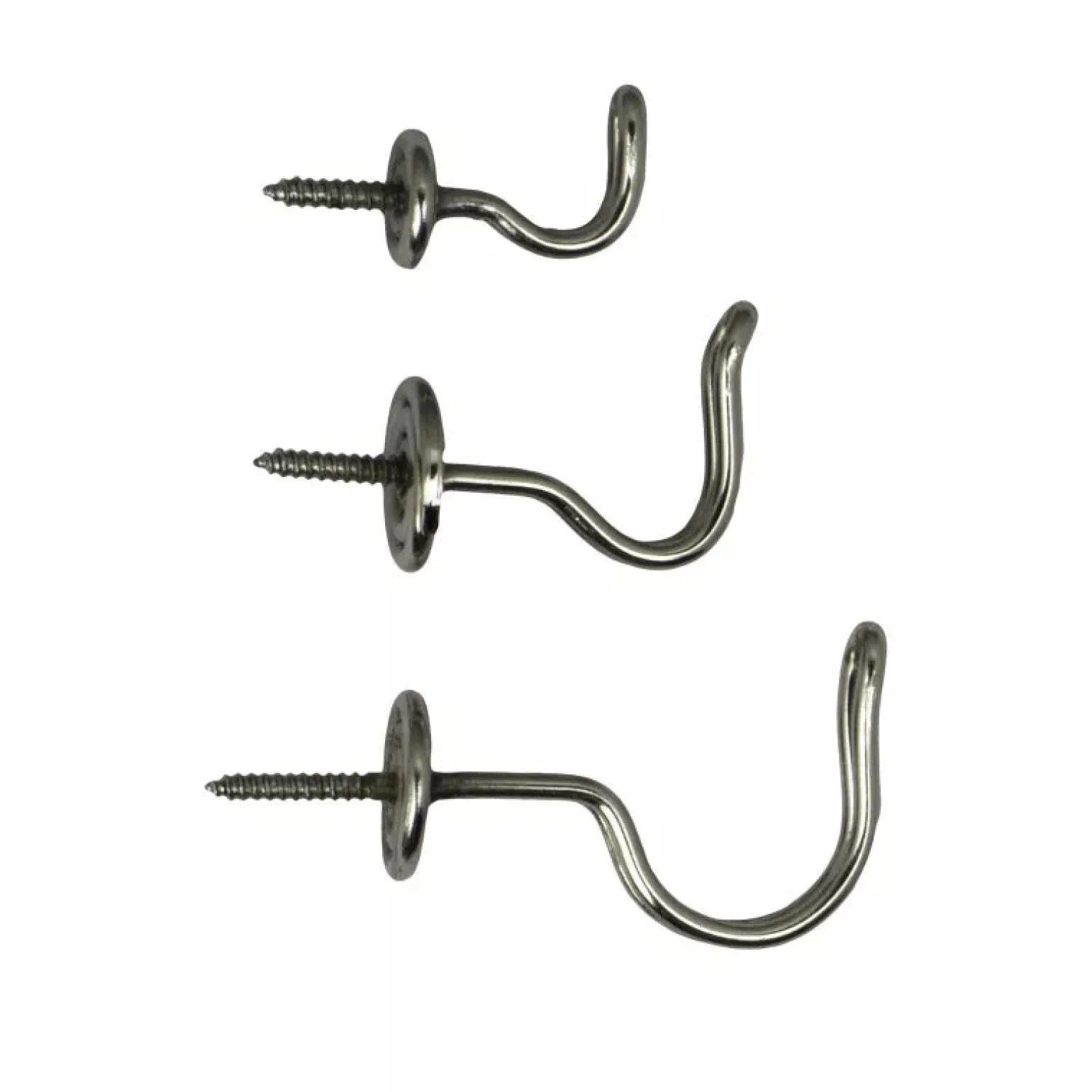 Trådkrok enkel - Nickel