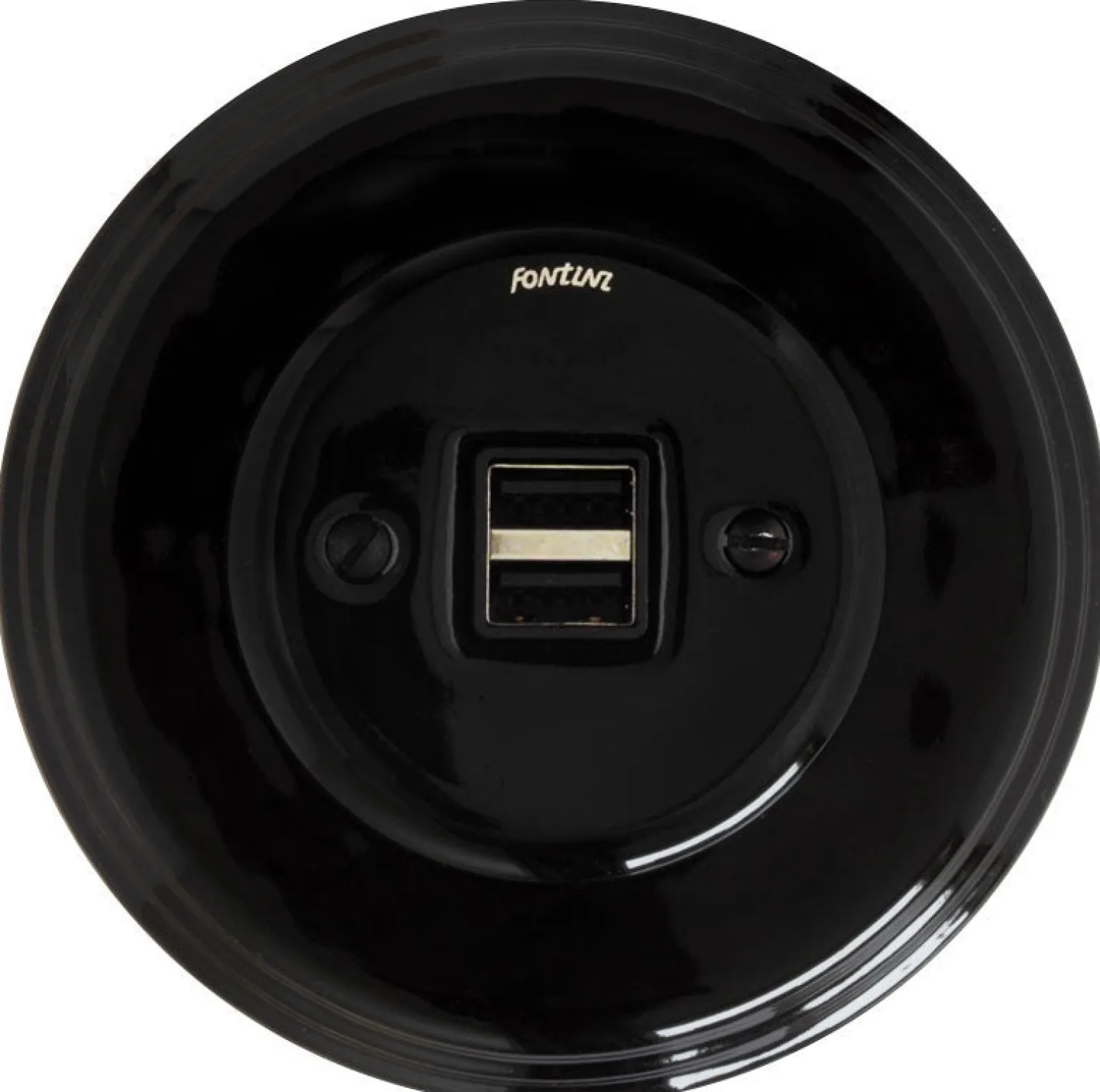 USB-uttag - Svart porslin, Garby Colonial