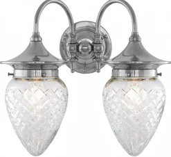 Vägglampa - Tigerstedt nickel, klarglas