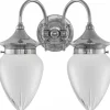Vägglampa - Tigerstedt nickel, slipat mattglas