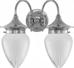 Vägglampa - Tigerstedt nickel, slipat mattglas
