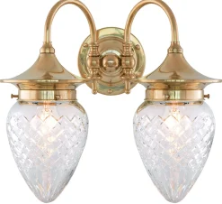 Vägglampa - Tigerstedt, slipat klarglas