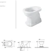 WC-golvstol Camden, S-lås - Till högspolande