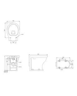 WC - Guild back-to-wall toalett utan sits