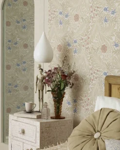 William Morris & Co. Tapet - Larkspur Slate/Russet